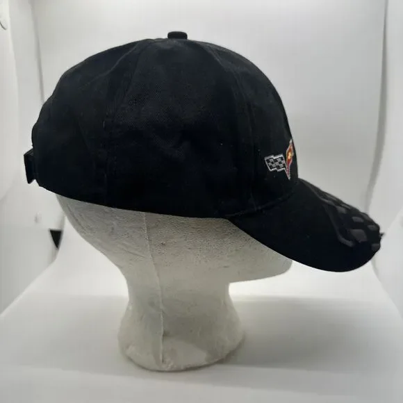 Rare GM Chevrolet Corvette C6 Offical Embroidered Black Hat Strap Back